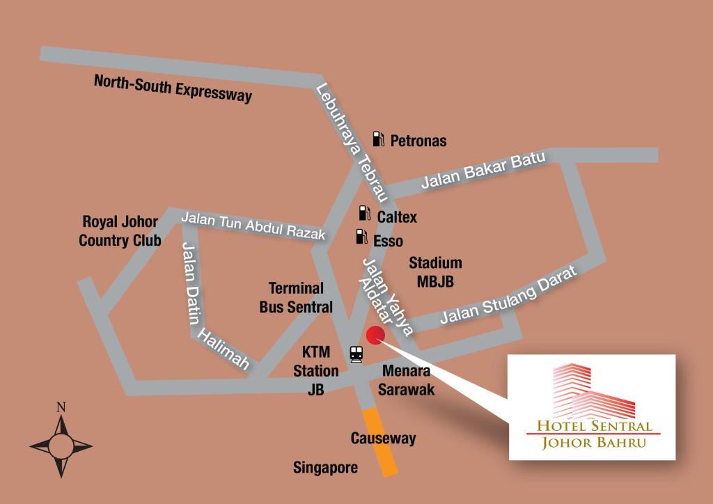 Hotel Sentral Johor Bahru @ Woodland Causeway Dış mekan fotoğraf